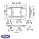 Large Recessed Lid Stay in 10mm Deep Dish